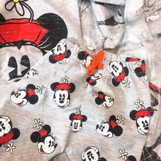 Bộ Nỉ Bé Gái Minnie Có Mũ