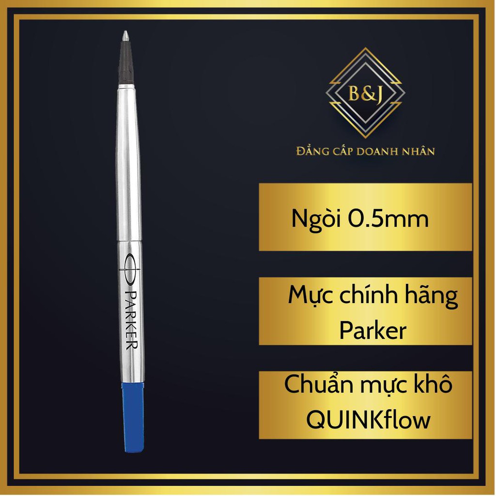 B&amp;J – Ruột (Ống) mực dạ bi cao cấp Parker kích thước ngòi M (0.7mm)