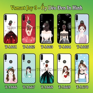 Ốp lưng Vsmart Joy 3 dẻo đen in hình Cô gái
