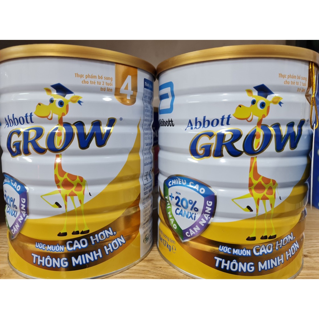 (MẪU MỚI) Sữa bột abbott grow 4 1kg7 (cho bé từ 2 tuổi) -HSD mới