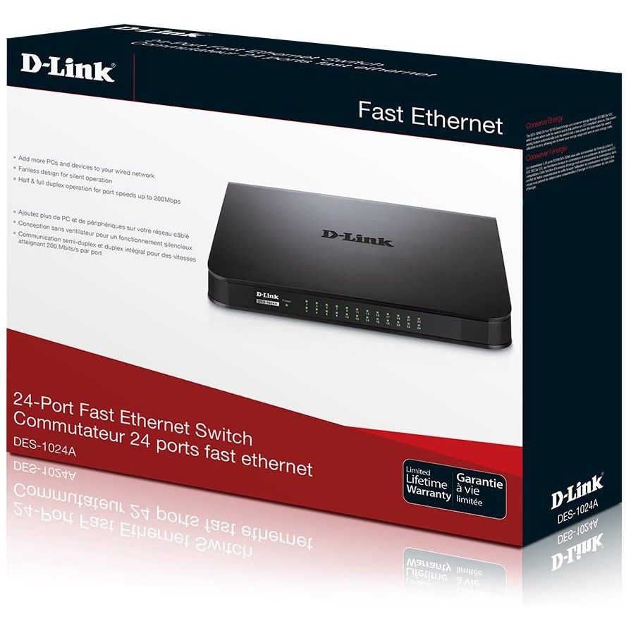 D-LINK DES-1024A - Bộ chia cổng mạng 24 cổng 10/100 Mbps