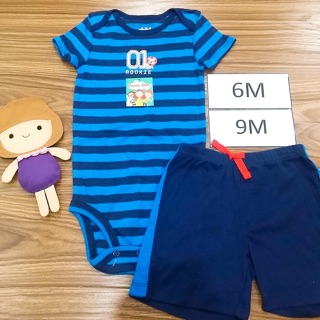 Set đồ bộ áo + quần bé trai hiệu Carter