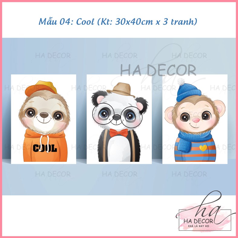 Combo bộ tranh trang trí phòng cho bé - Kích thích tư duy hình ảnh