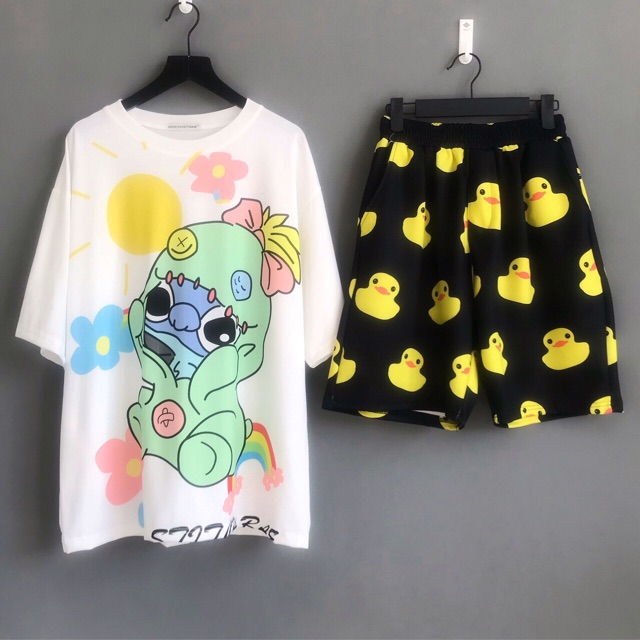 Áo Thun 3D Em Bé-Set Cartoon Unisex Ảnh Thật 100%