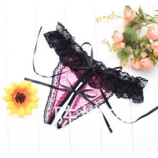 AMZ900 Quần lót nữ quần ngủ sexy lọt khe kết hợp ren, mở đũng gợi cảm