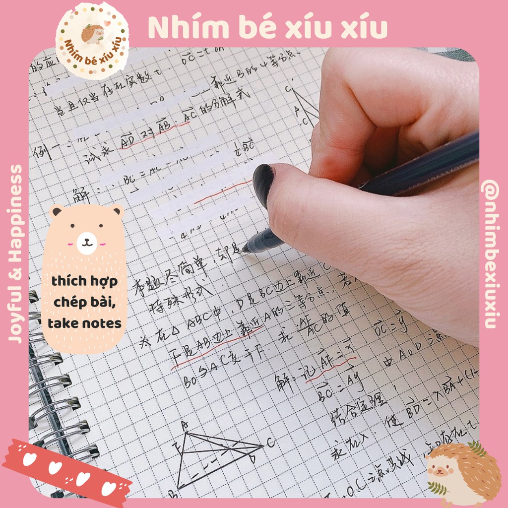 Bút gel Muji 0.5mm mực đen nhanh khô (có thể thay ngòi) VT312