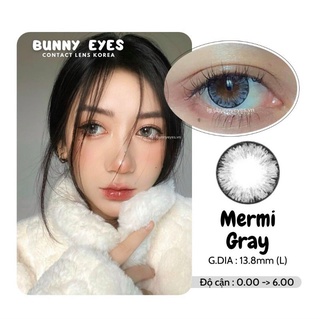 Lens Mắt Kính Áp Tròng BUNNY EYES - Mermi Xám Tây 14.5 Size L