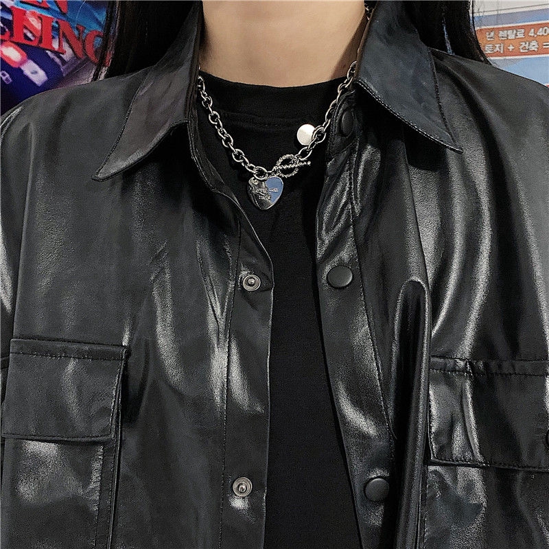 Dây Chuyền Có Khóa Hình Trái Tim Phong Cách Punk Thời Trang Dành Cho Nam Và Nữ 22222