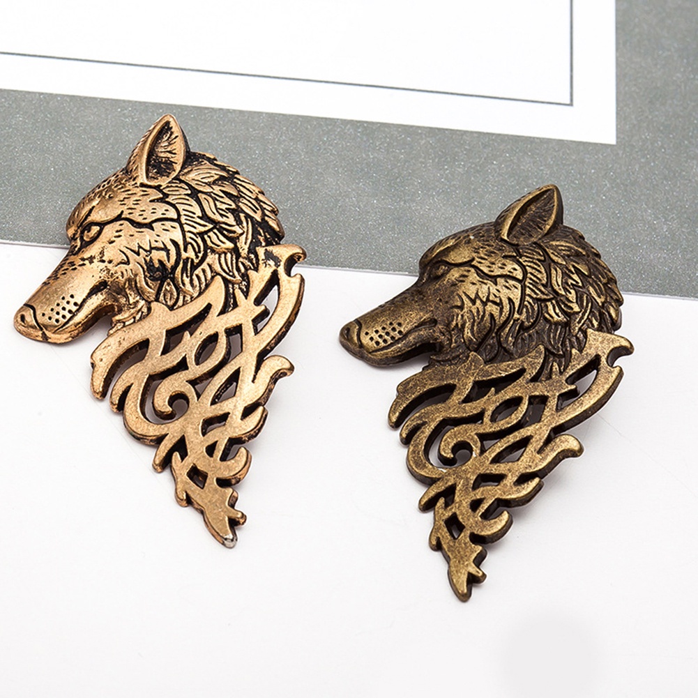 YOML✔Vintage Women Men Wolf Lapel Brooch Pin Collar Jewelry Shirt Jeans Jacket Badge
