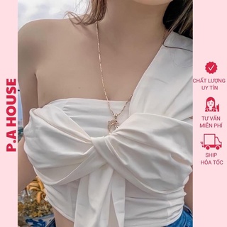 [SALE 50%] Áo Lệch Vai Thắt Nơ, Áo Nơ Chéo Vai P.A HOUSE
