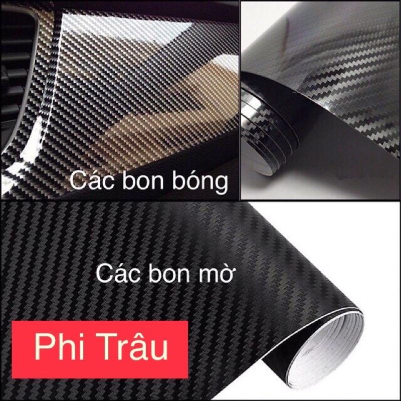 [Mã LIFEAUMAY giảm 10% tối đa 30k đơn 150k] Decal carbon mờ , cacbon bóng dán trang trí oto, xe máy!