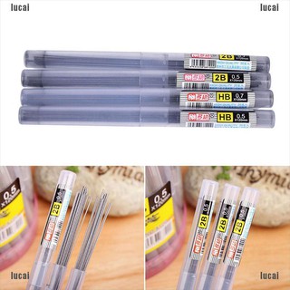 Set 2 Ngòi Bút Chì Bấm Hb/2B 0.5mm/0.7mm Kèm Hộp Đựng