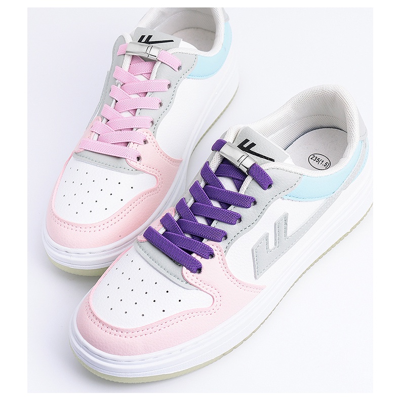 1 Cặp Dây Giày Thể Thao 8MM Bằng Cao Su Co Giãn Dành Cho Người Lớn Và Trẻ Em