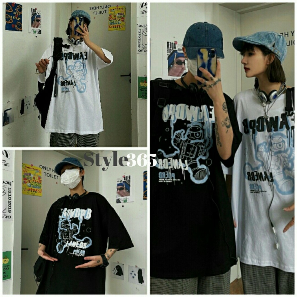 Áo thun tay lỡ form rộng nam nữ Ulzzang, áo phông Unisex Style 365