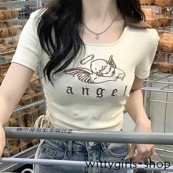 Áo Thun Ngắn Tay Dáng Ôm Thời Trang Mùa Hè Dành Cho Nữ
