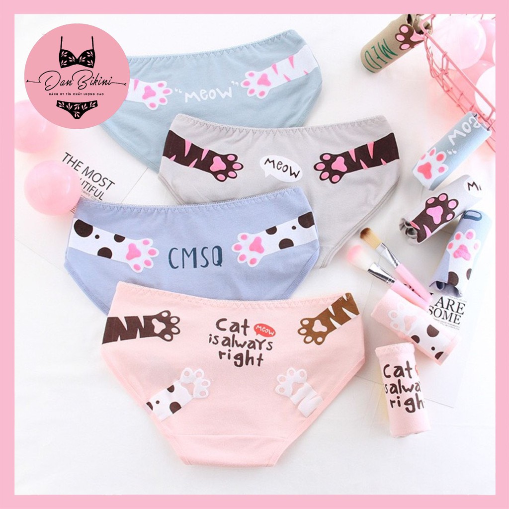 Quần Lót Nữ Cotton Set Meow đáng yêu cute thoáng mát mã A28 | BigBuy360 - bigbuy360.vn