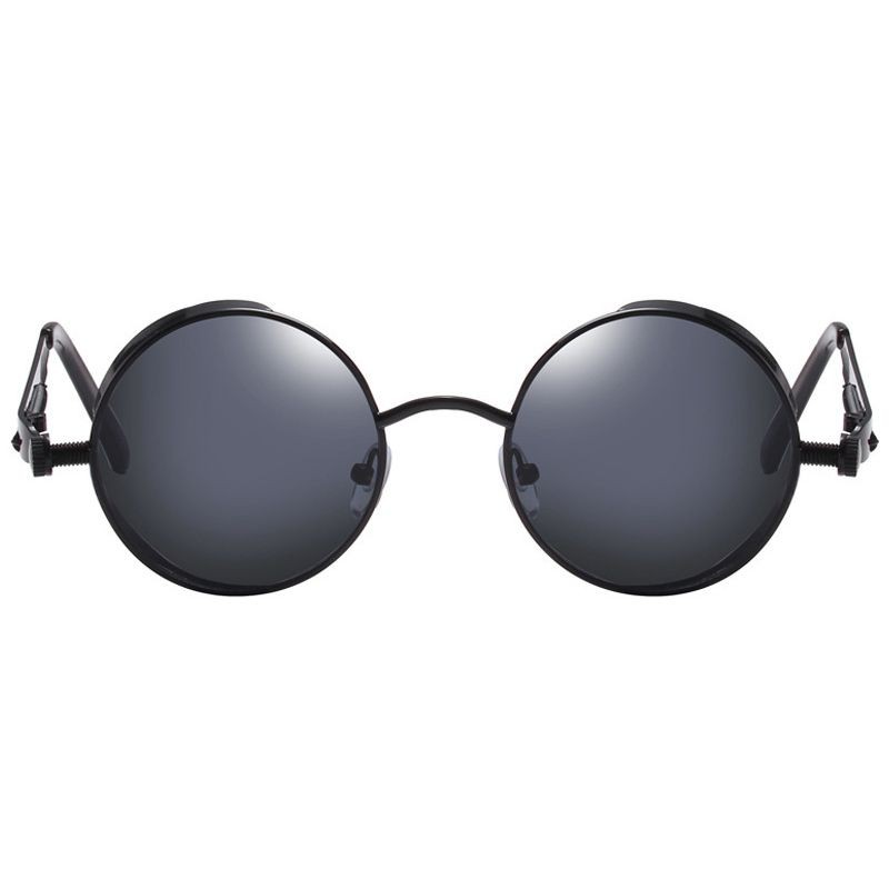 Kính râm gọng tròn kim loại kiểu dáng vintage chống tia UV400 | BigBuy360 - bigbuy360.vn