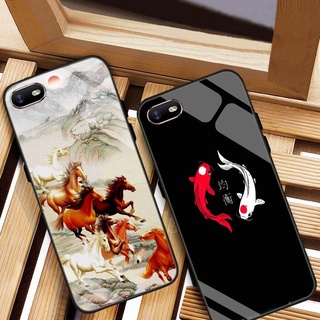 Ốp Lưng OPPO A1k/ Realme C2 Mặt kính cường lực Cao Cấp, Sang Trọng thiết kế Độc Quyền