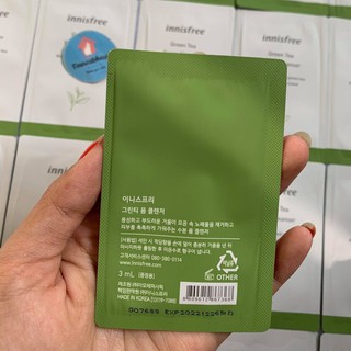 Sữa rửa mặt Sample Innisfree Green Tea Cleansing Foam