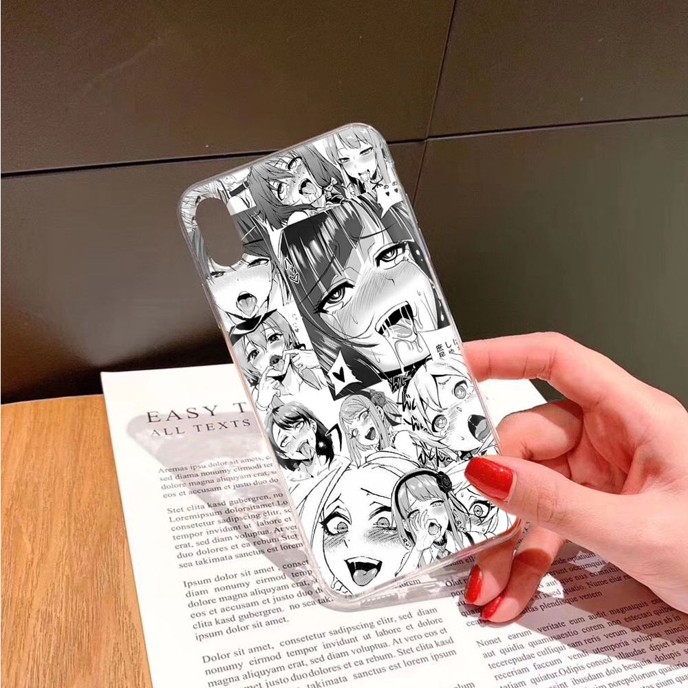 Ốp Điện Thoại Trong Suốt Hình Anime Ahegao Cho Samsung Galaxy Note 20 Ultra S20 10 FE Lite Plus Ta89