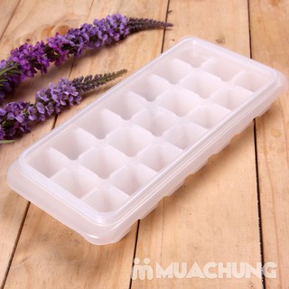 Khuôn thạch rau câu có nắp đậy / khay đá nắp đậy 21 viên vuông Ice tray with lid