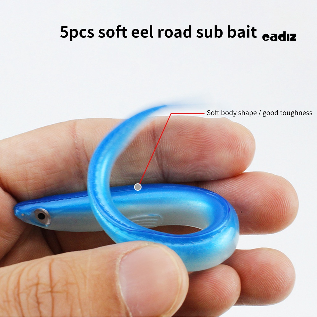 Set 5 Mồi Câu Cá Mềm Phát Quang Siêu Bền 14cm / 6.3g