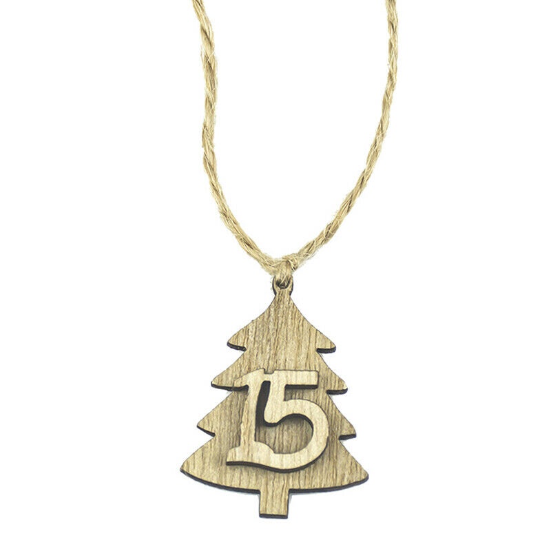 Lịch Giáng Sinh 24 Ngày 1-24 Trang Trí Bằng Gỗ