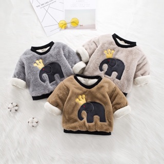 Quần áo trẻ em - Áo bông hình voi con cute cho bé trai và bé gái