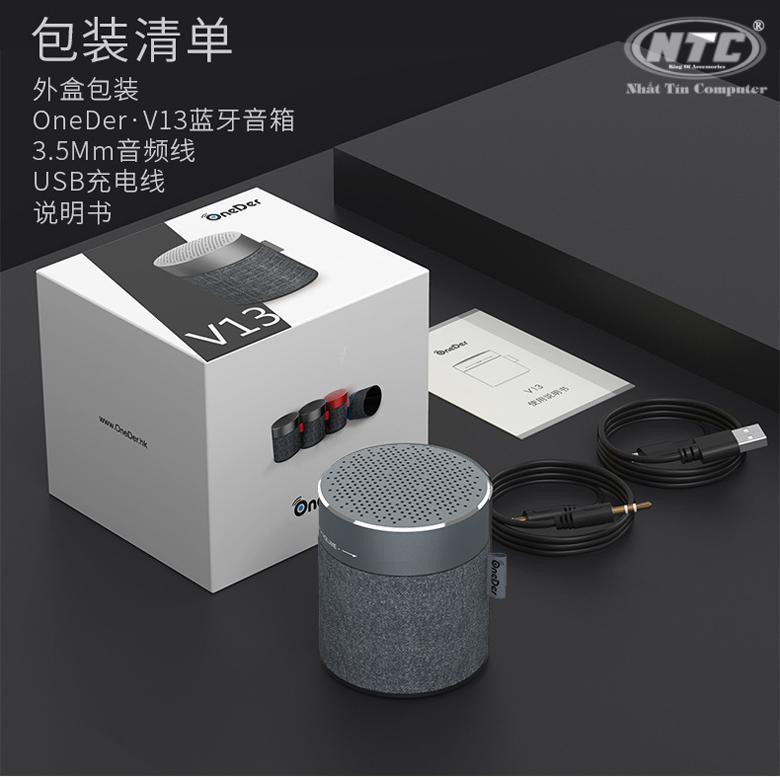 Loa bluetooth mini OneDer V13 version 4.2 pin lên đến 8h - nhỏ nhưng chất (Màu ngẫu nhiên)