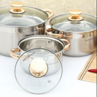 Bộ nồi inox 5đáy Sunhouse SH781