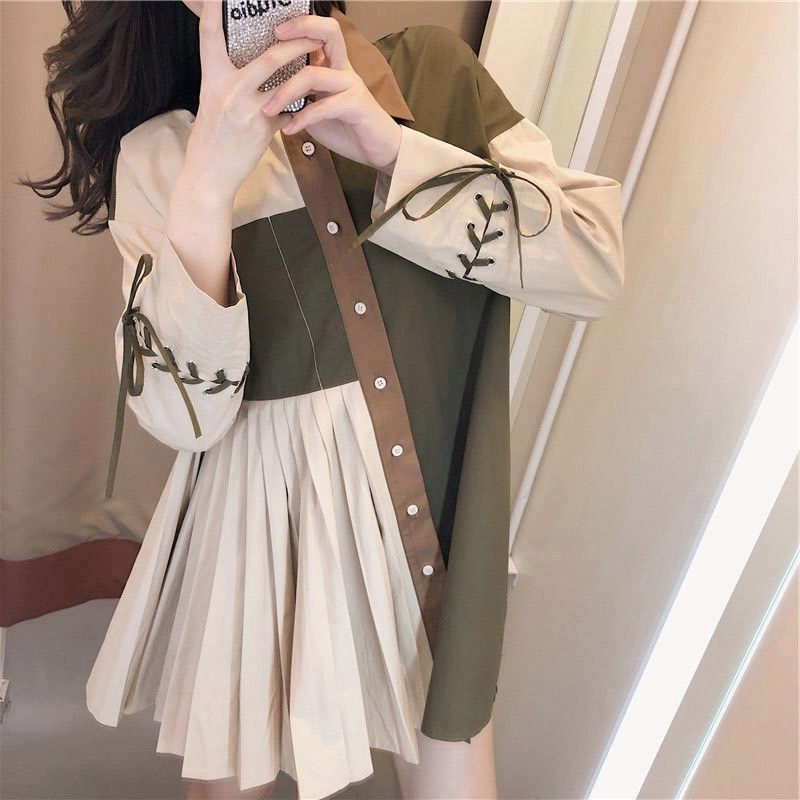 Sơ mi nữ đẹp, Váy sơ mi dáng dài phong cách Hàn Quốc C10 | BigBuy360 - bigbuy360.vn