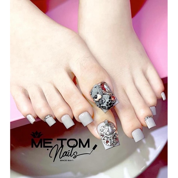 Gấu bột - Gấu bột gắn nail cả thân