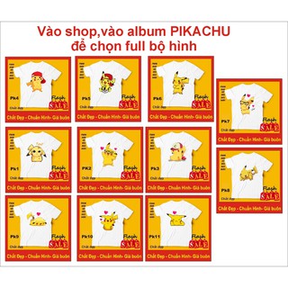 áo thun pikachu 4, chất đẹp bao đổi trả