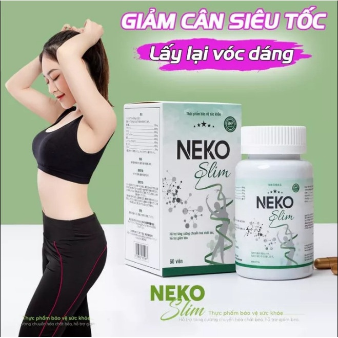 Viên Uống Giảm Cân NEKO SLIM Giảm cân nhanh cấp tốc an toàn detox thảo mộc