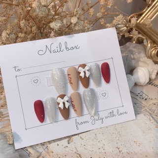 Nail box móng úp thiết kế - kèm theo dũa và keo gắn
