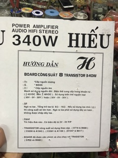 Mạch công suất 340w 8 sò