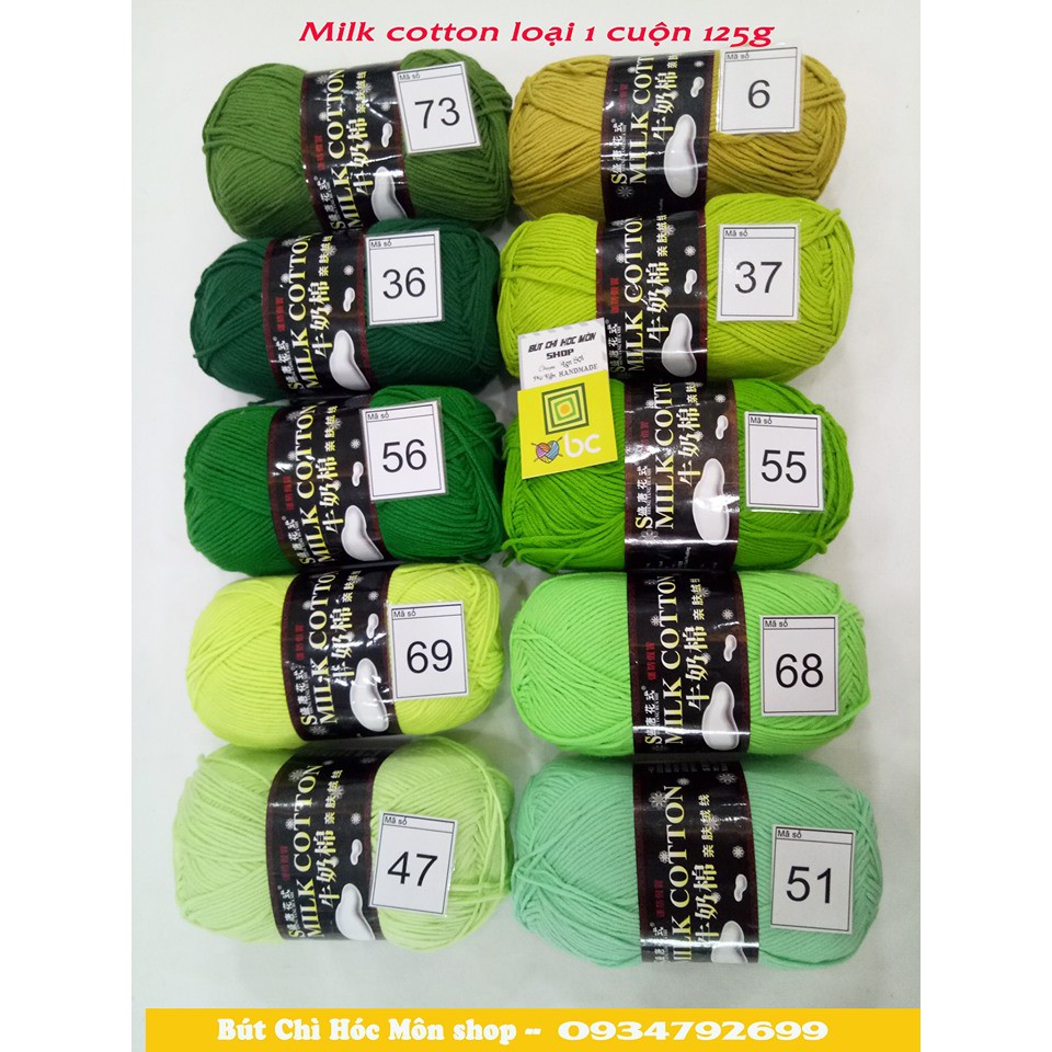 Len 41 tới số 60 Milk cotton giá 41k/ cuộn
