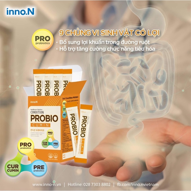 ✅ Men vi sinh CONDITION PROBIO với 9 chủng vi sinh vật có lợi giúp tăng cường tiêu hoá