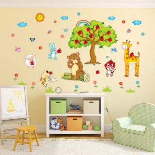 Decal dán tường bác gấu nâu