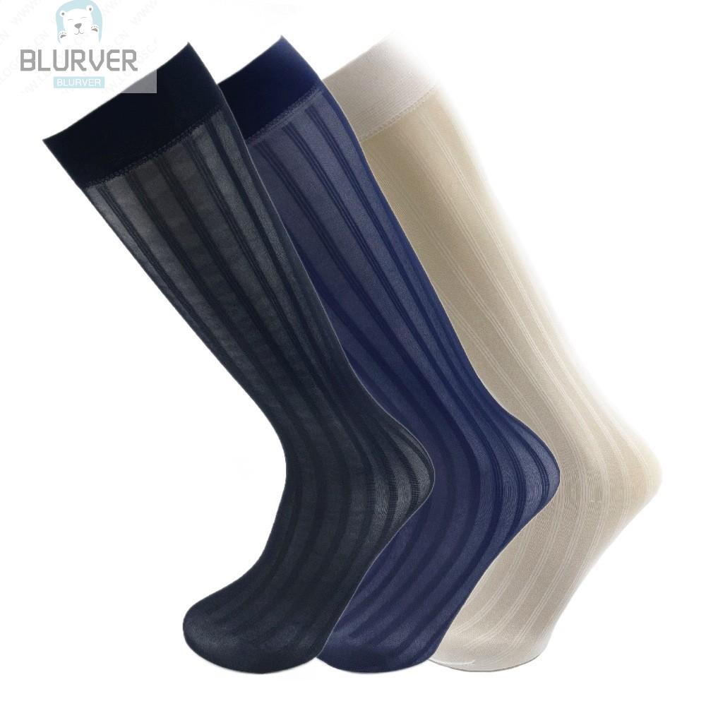 Vớ dài ngang gối họa tiết kẻ sọc thoáng khí thời trang cho nam