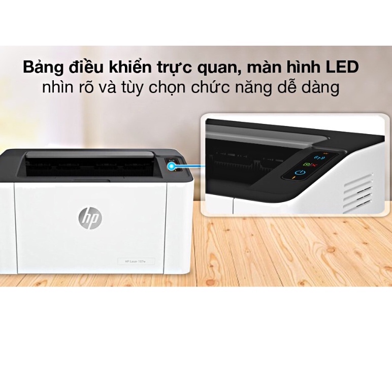 Máy in laser HP trắng đen 107A / 107W - Chính hãng BH 12 Tháng