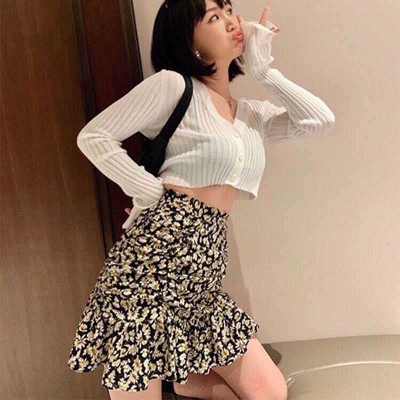 Set đồ nữ croptop thu đông chân váy đuôi cá- Hàng mới chân váy xanh đậm - L009 | BigBuy360 - bigbuy360.vn