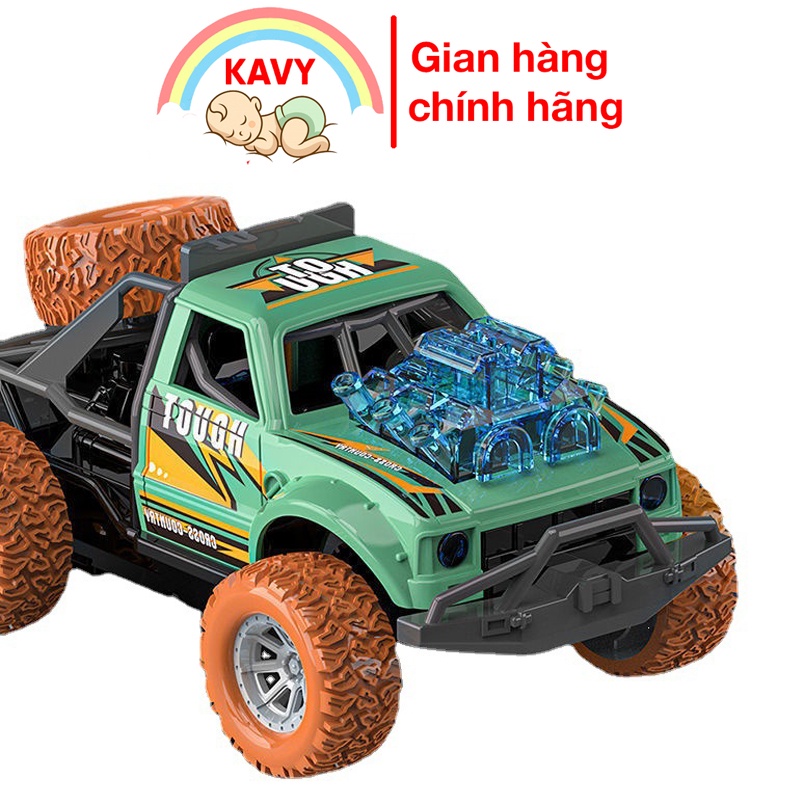 Đồ chơi cho bé mô hình xe ô tô địa hình KAVY có âm thanh ánh sáng chạy đà xoay 360 độ
