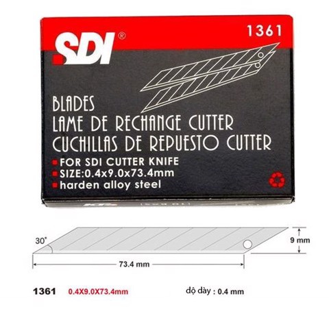 Óng 10 luỡi dao SDI Cutter Blades 1361 30' degrees