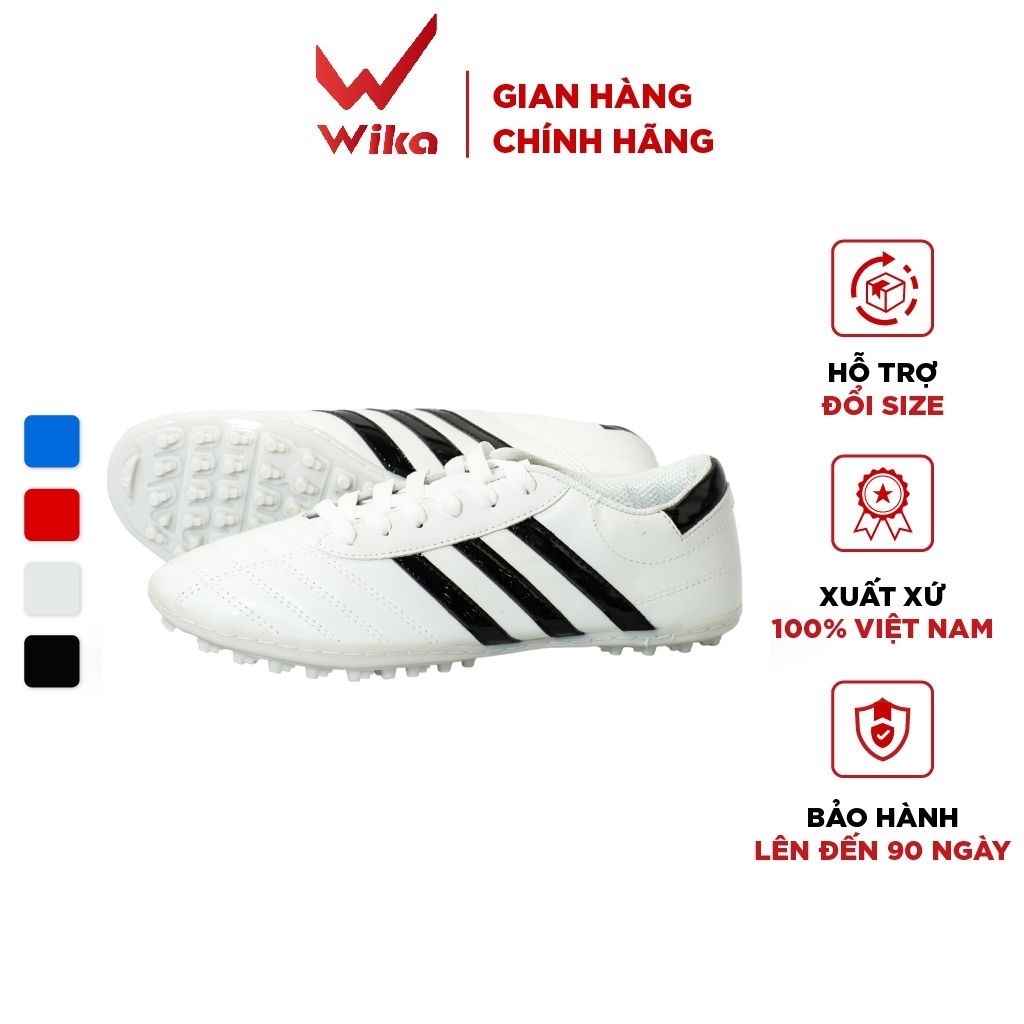 Giày 3 sọc đá bóng nam Ct3 chính hãng WIKA  bóng đá sân cỏ nhân tạo, chất liệu da PU đã được khâu toàn bộ đế 2017 PU-2