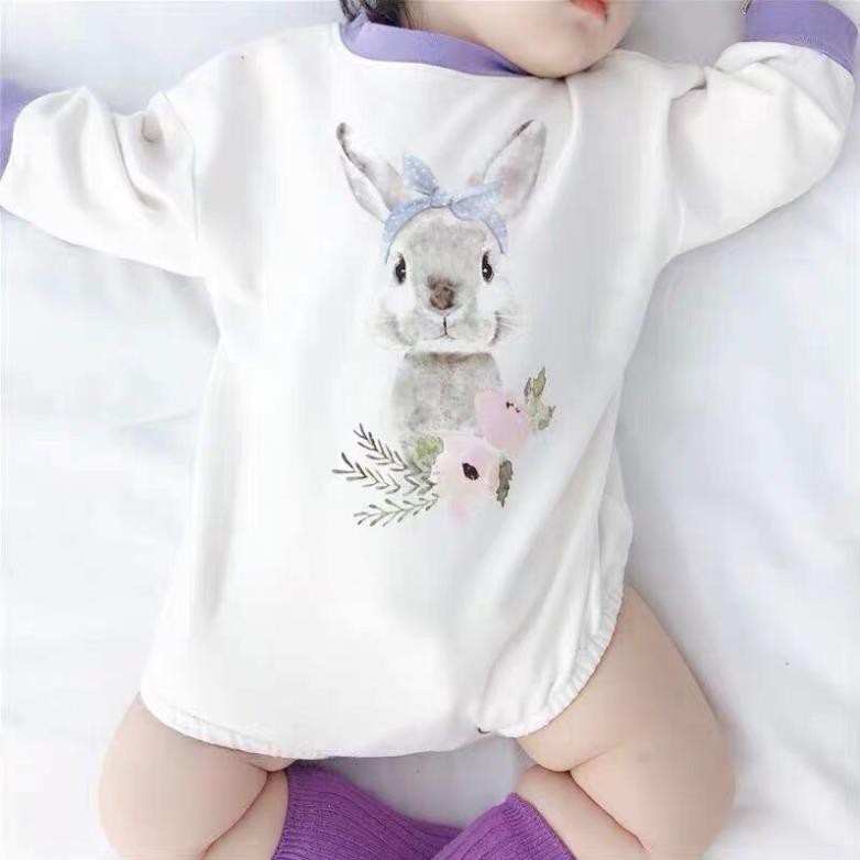 Body thỏ cotton dài tay cao cấp- Ảnh thật hàng cao cấp