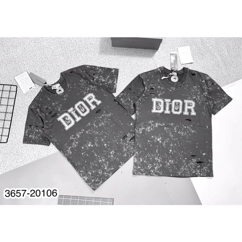 Áo Phông DIOR loang mốc tạo rách phong cách - Áo phông nam nữ mặc đôi 4MEN SHOP