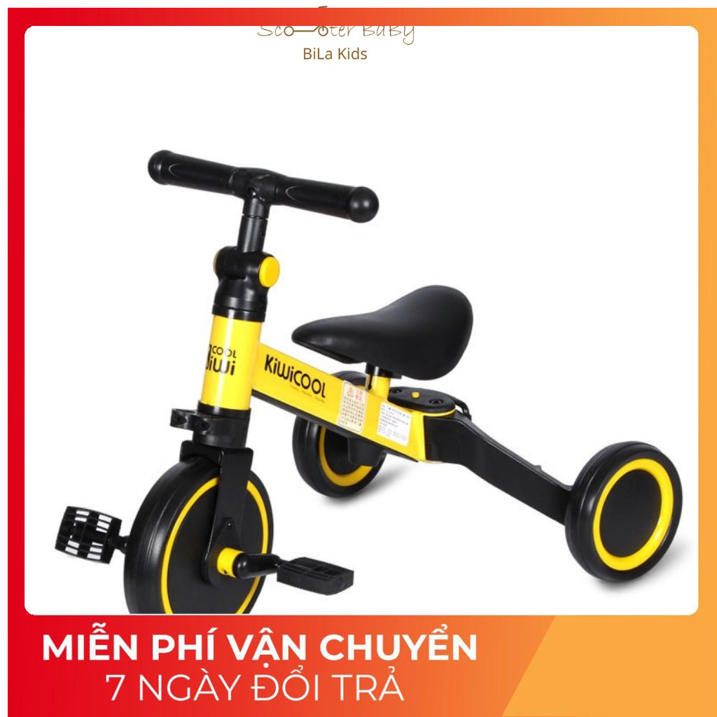 Xe Thăng bằng cho Bé 3in1 - KIWICOOL - Hàng Có Tem Có Bàn Đạp Cho Bé 1 Đến 5 Tuổi KIWICVVL 1B