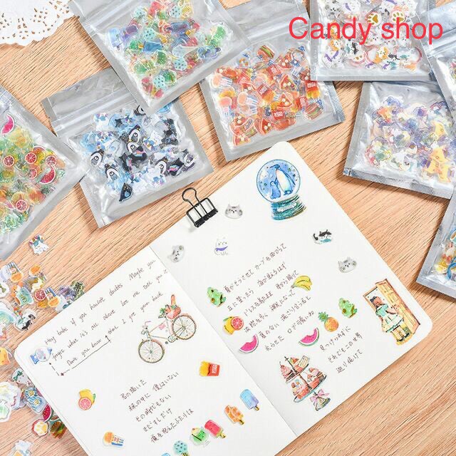 Gói 100 miếng sticker dán