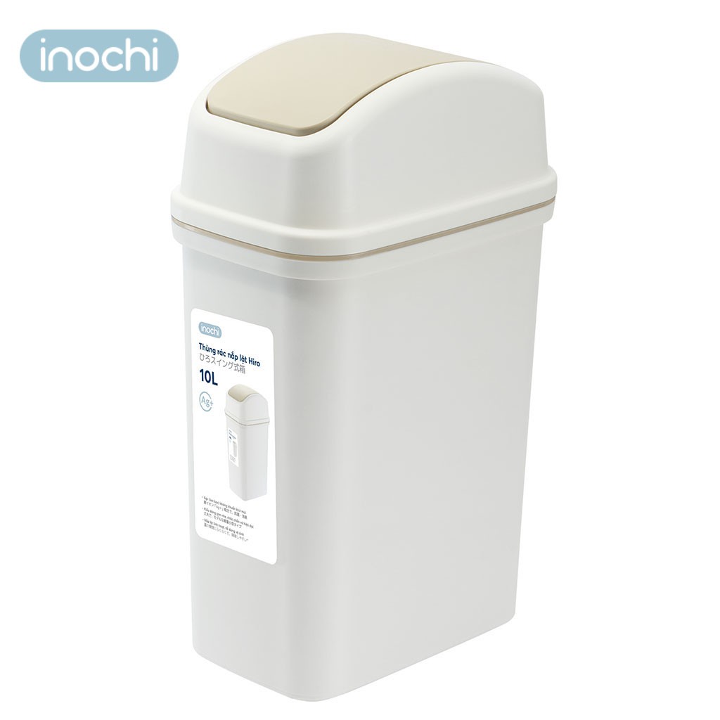 Thùng rác nắp lật xuất Nhật Inochi Hiro 10 lít IHNL-10